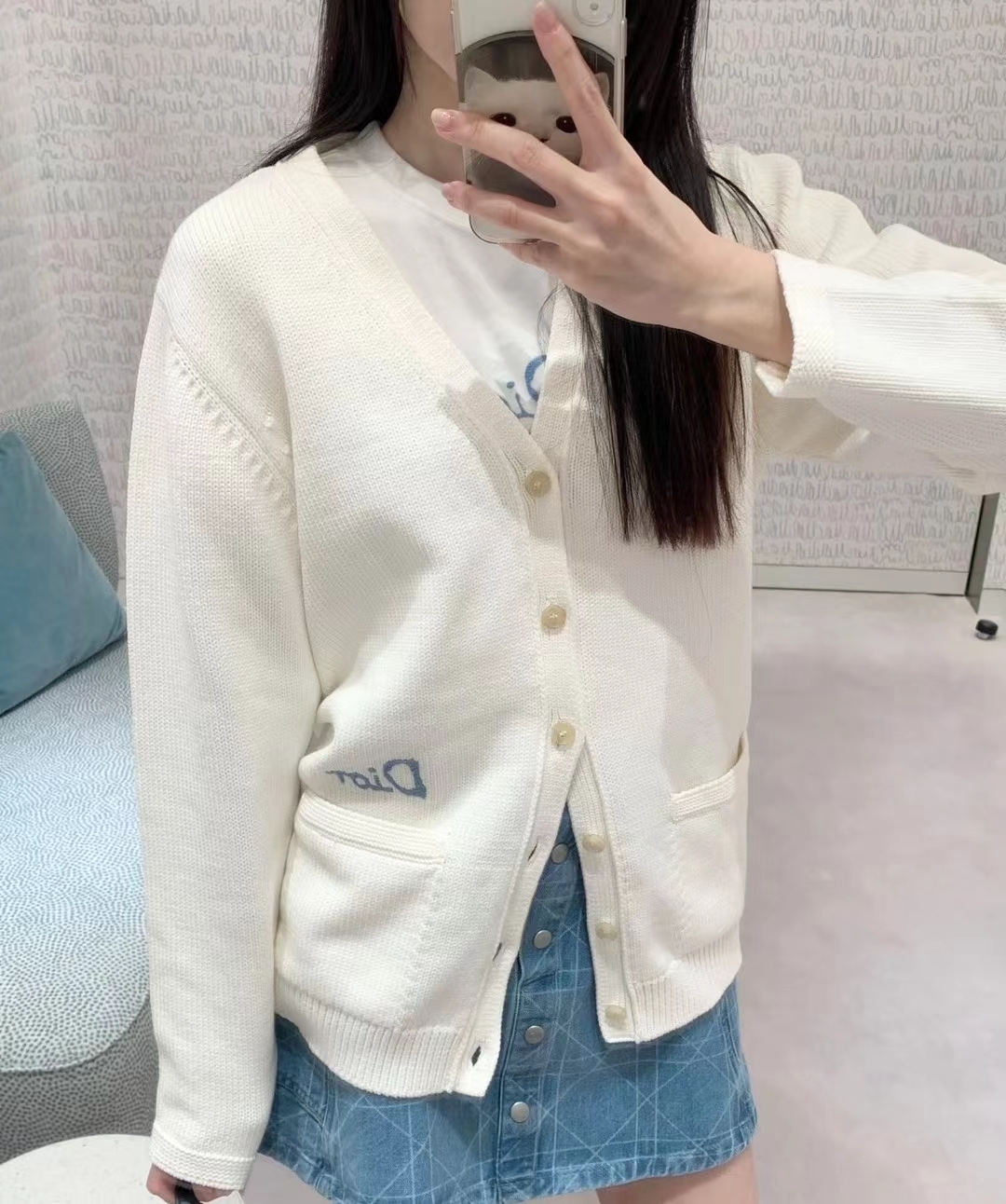 DIOR Kids my dear friend logo cardigan 針織外套