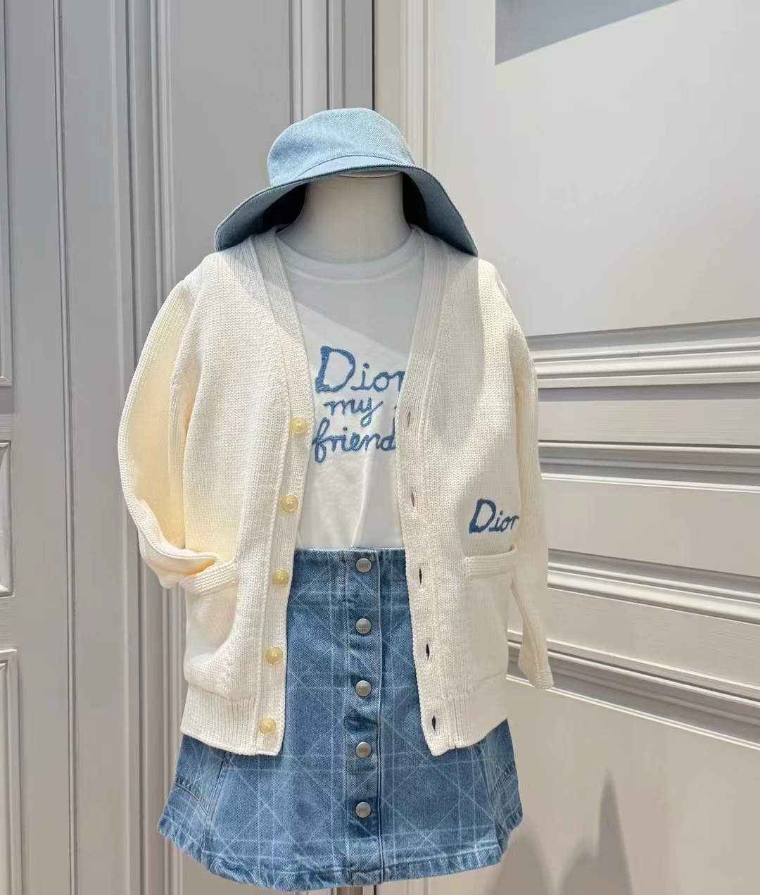 DIOR Kids my dear friend logo cardigan 針織外套