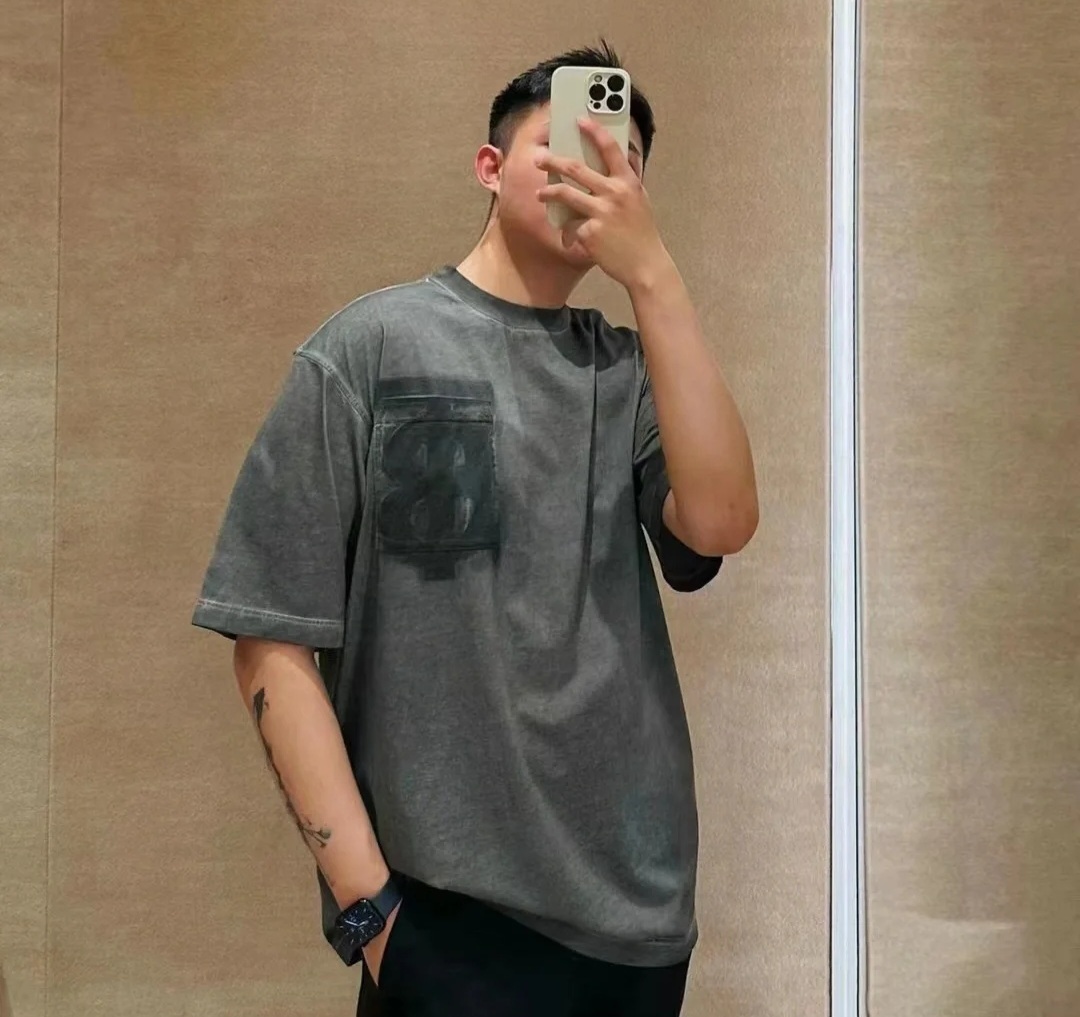 BBR 炭黑色 造舊款 TB字母Logo Tee