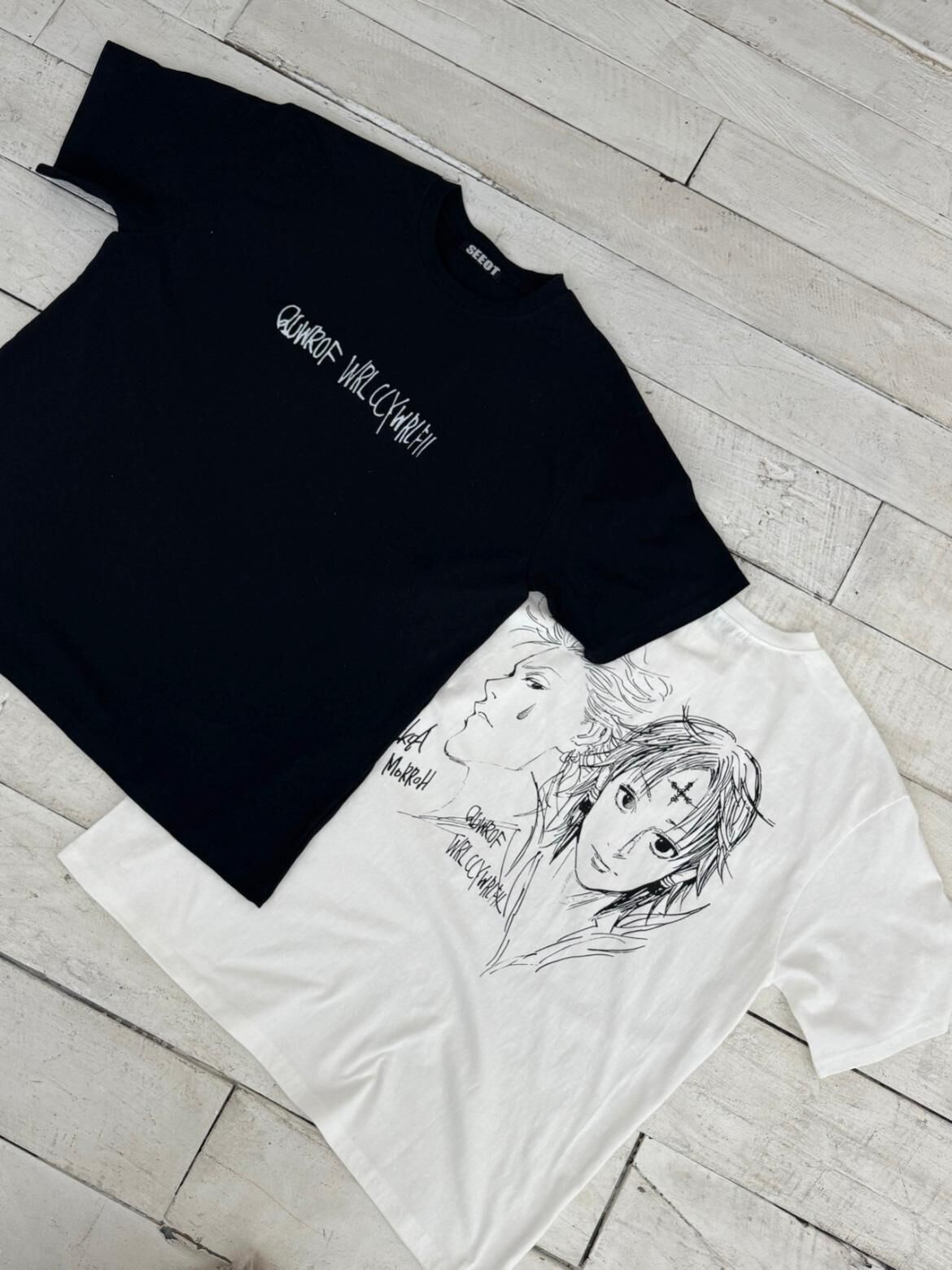 英文字圖案短袖Tee Seeot-065T