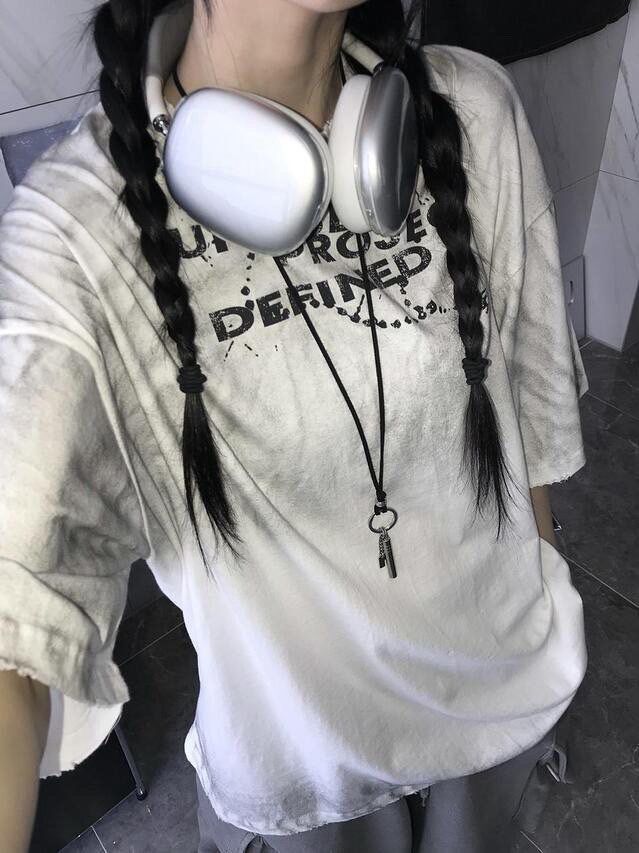 仿污英文字短袖Tee UNUSED-101T