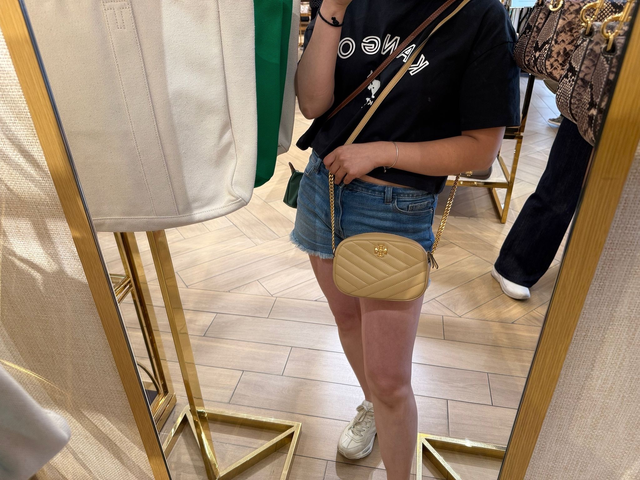 Tory Burch Kira Mini Flap Bag Desert Dune