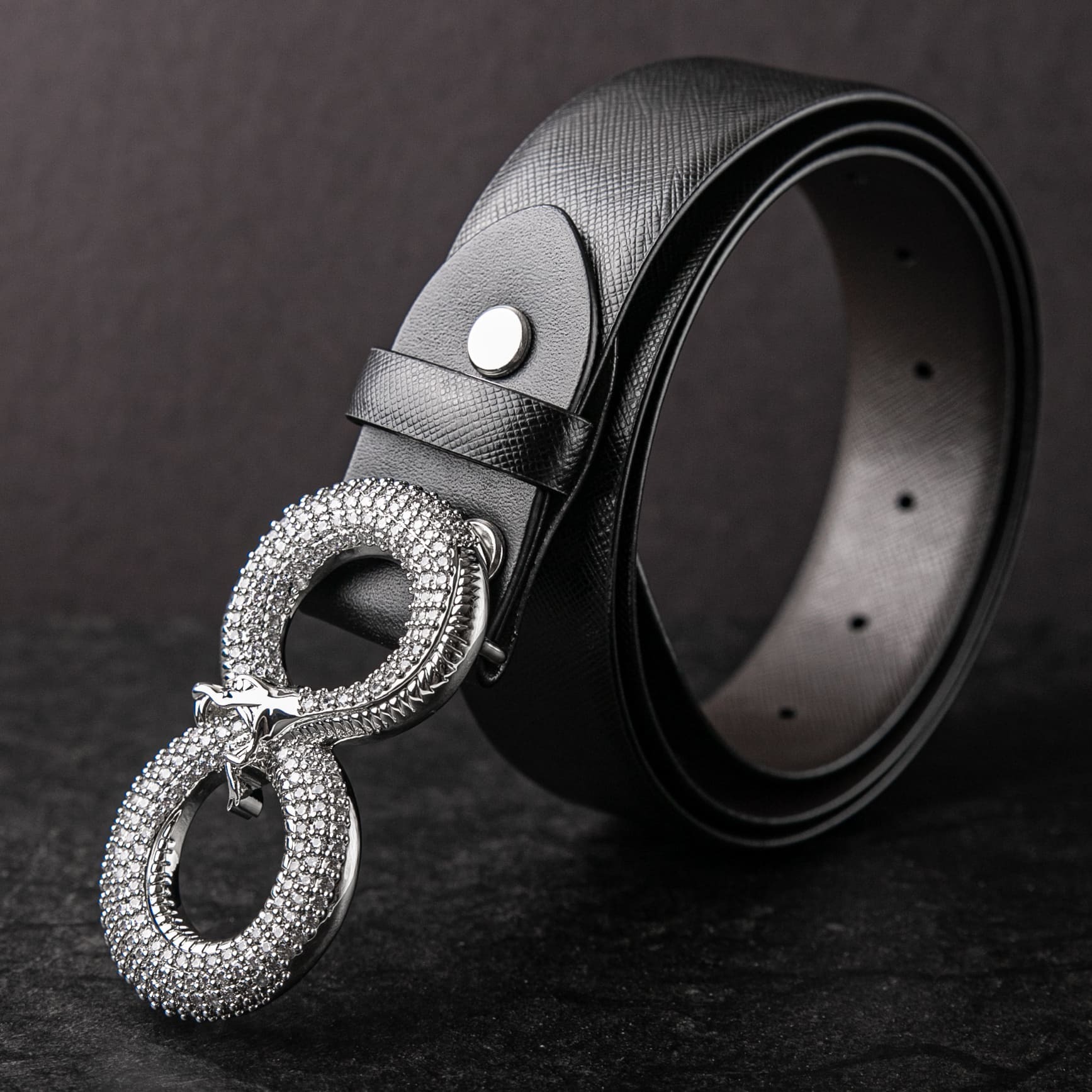 GOLDCOAST X BORN2DIE聯名滿鑲無限銜尾蛇皮帶