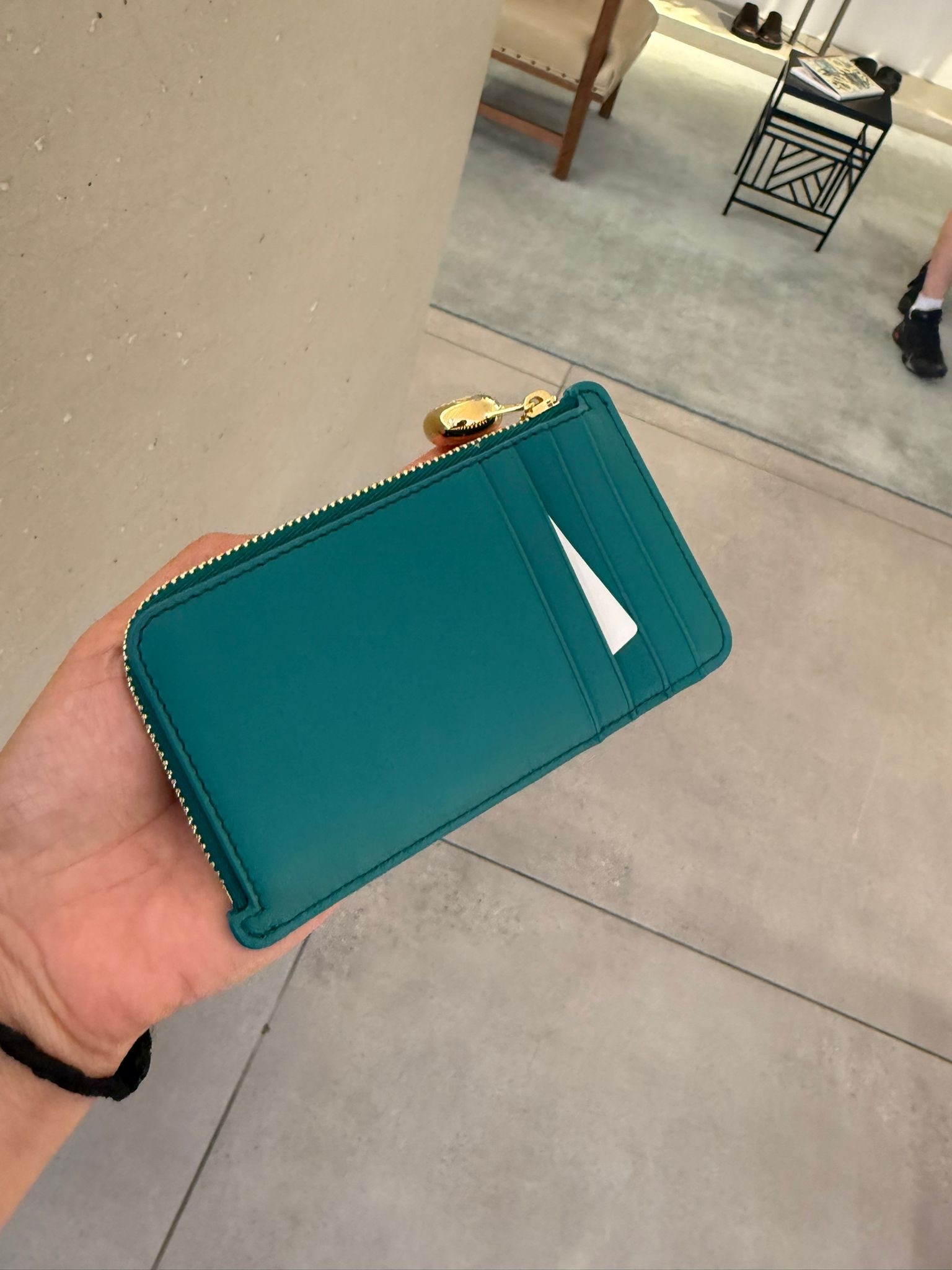 Loewe Pebble Coin Cardholder Emerald Green