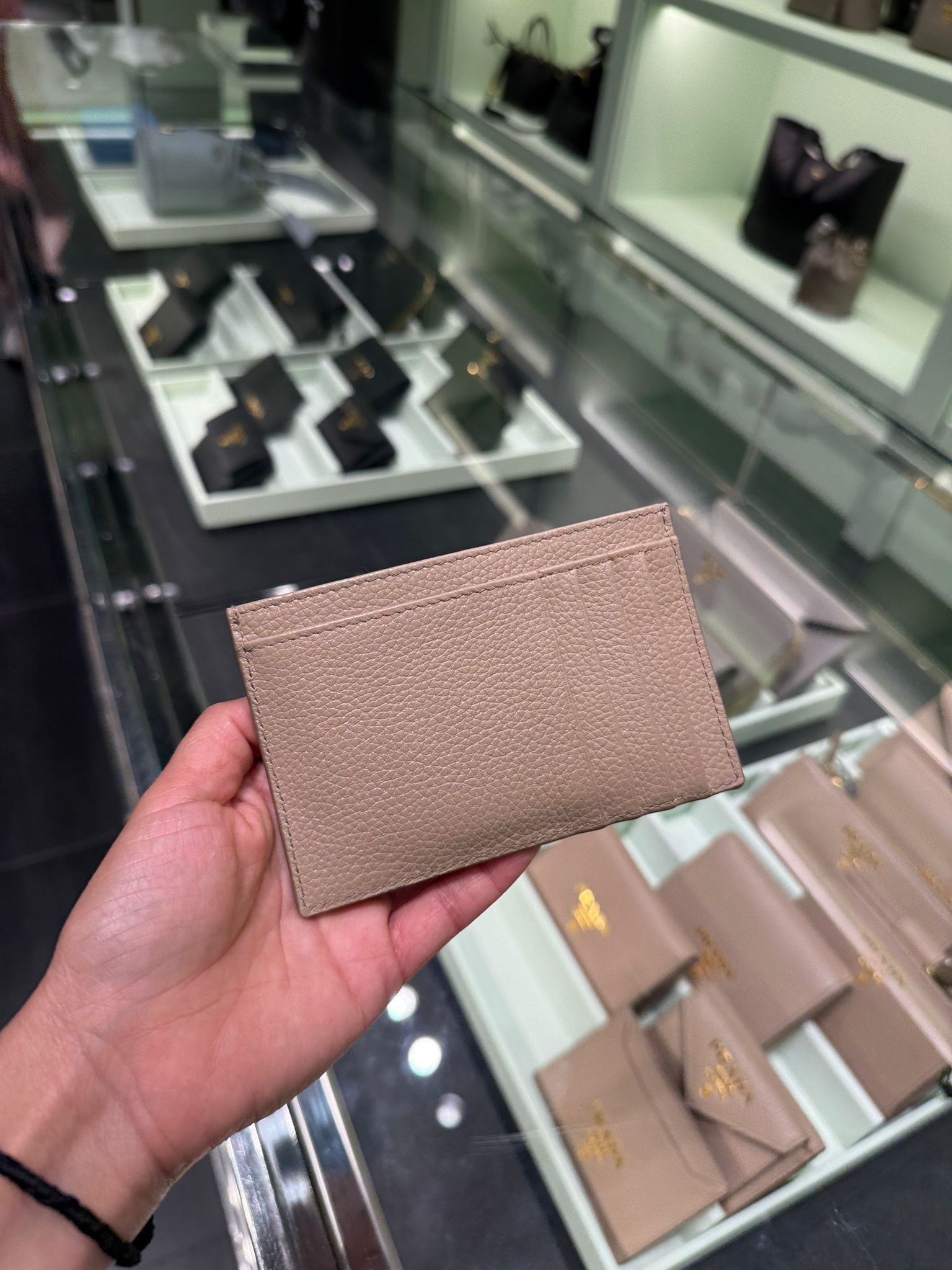 Prada Grainy Calf Cardholder Beige 1MC053