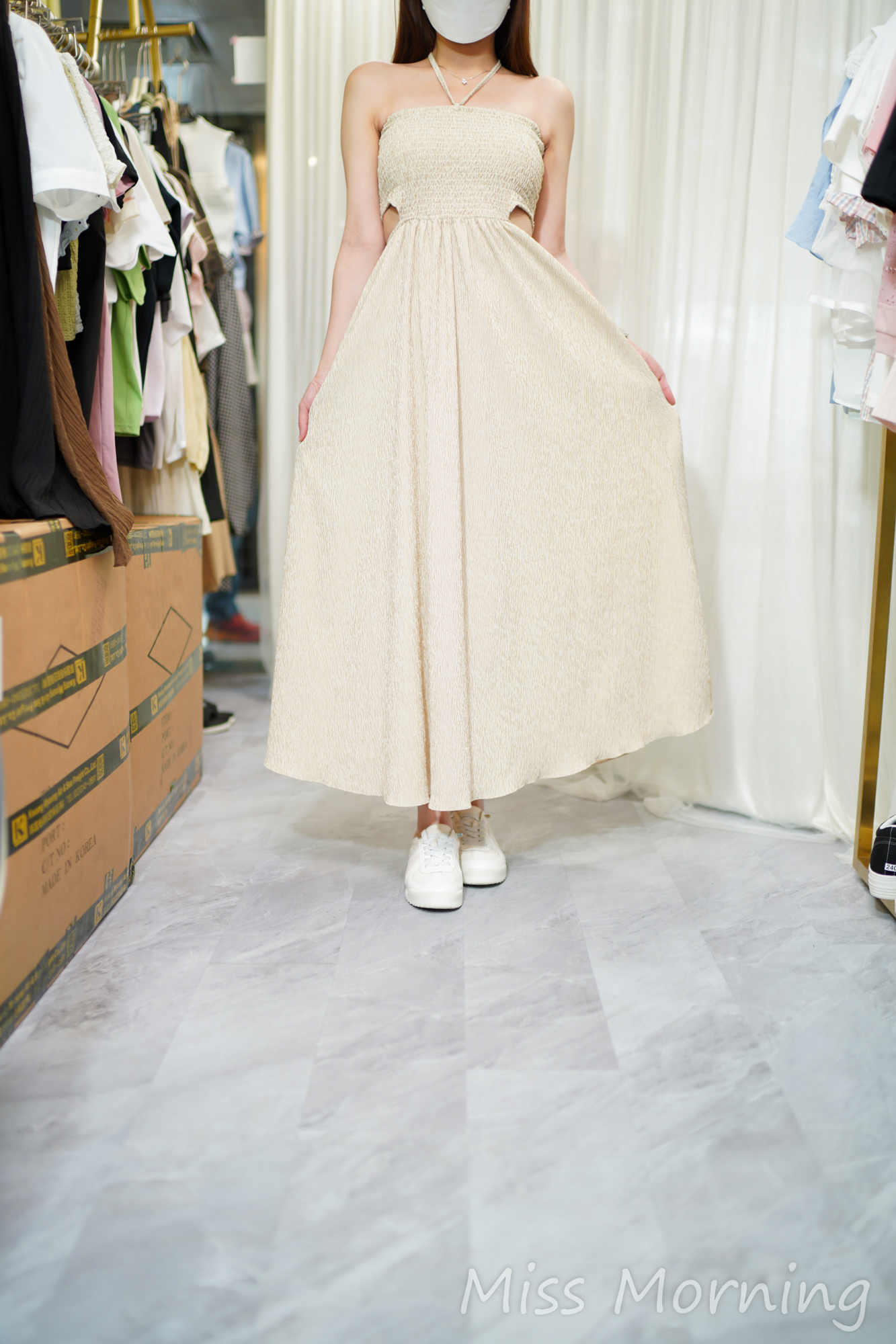 女神掛頸/可拆條紋OPS(14697)