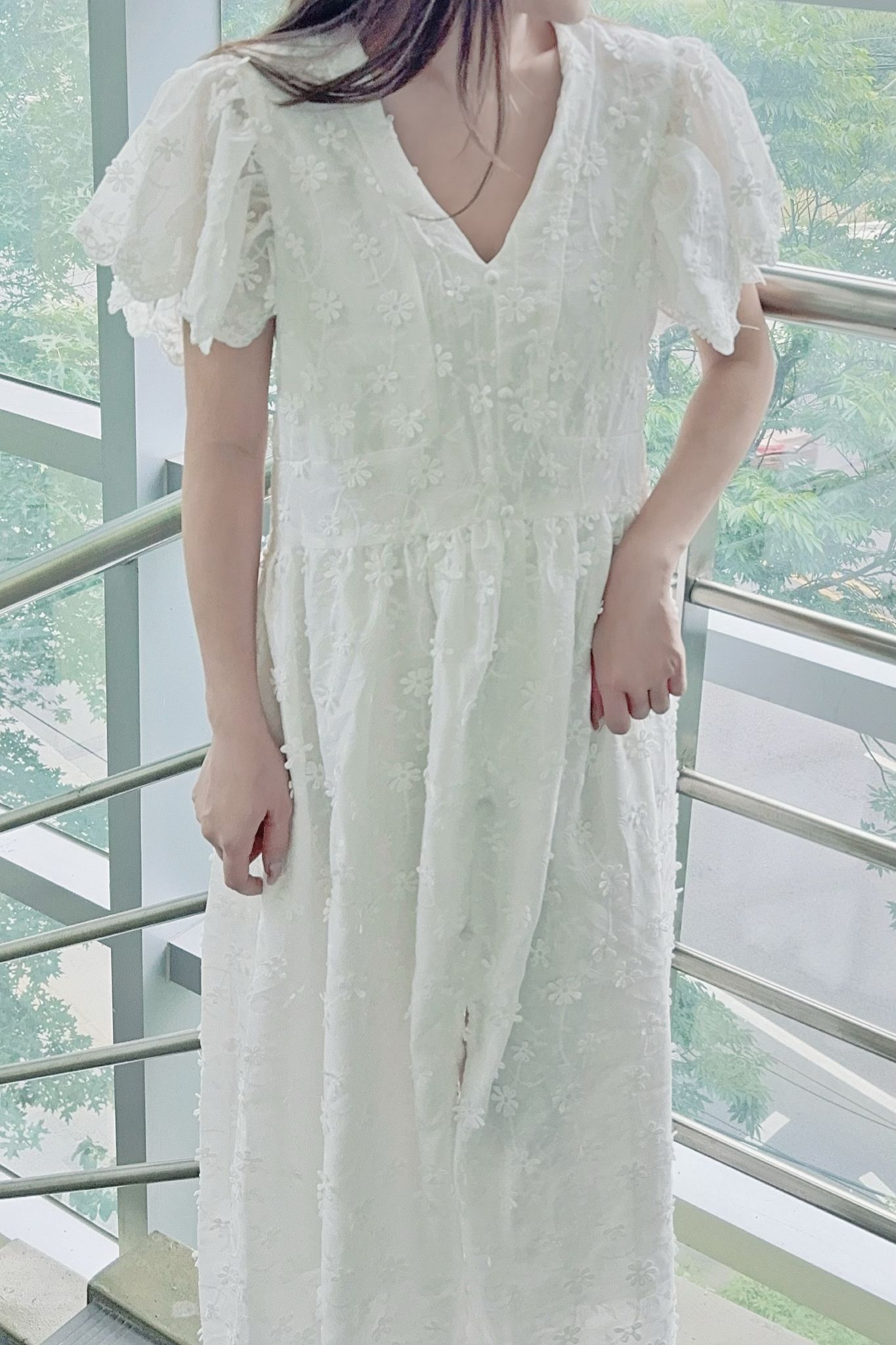OP#7365🤍純白故事式手工連身裙
