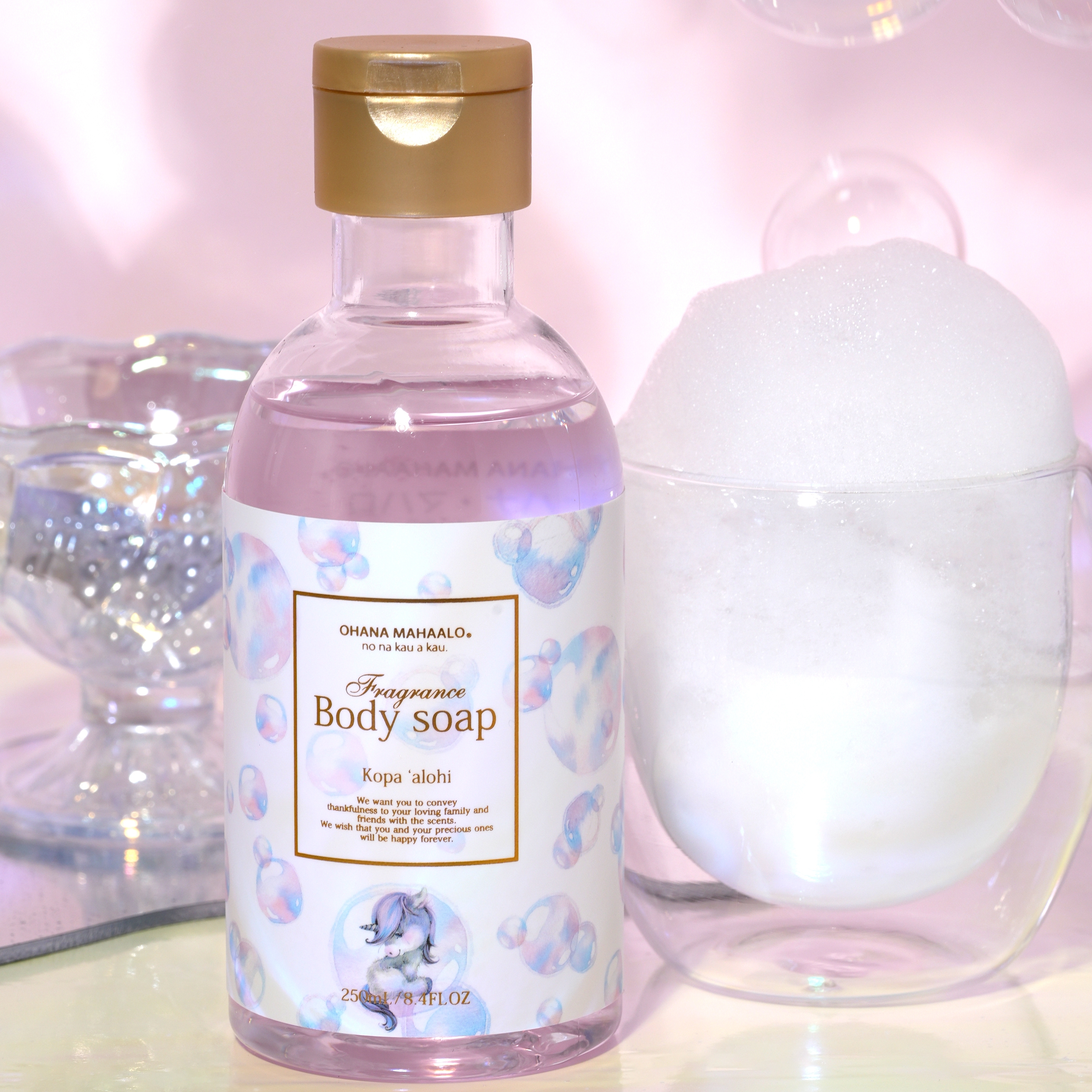 OHANA MAHAALO 泡泡寶馬 小金緻沐浴露250ml