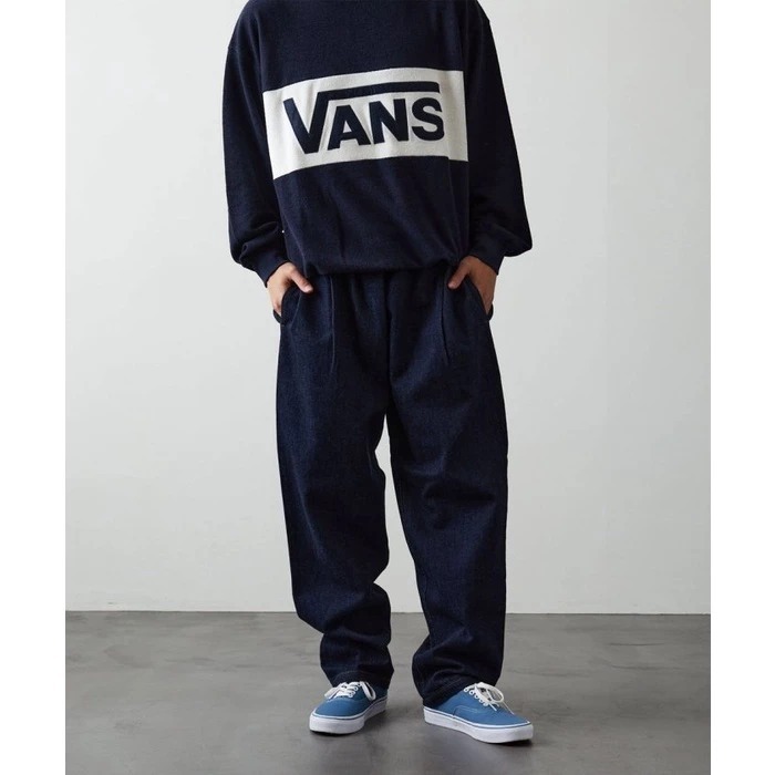 FREAK'S STORE 錐形褲 上寬下窄 工作褲 長褲 丹寧 斜紋布 附貼布 現貨