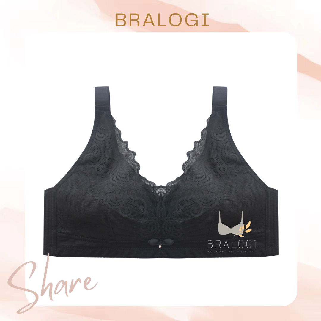 8006 深V抹胸機能蠶絲無鋼圈 C-E罩