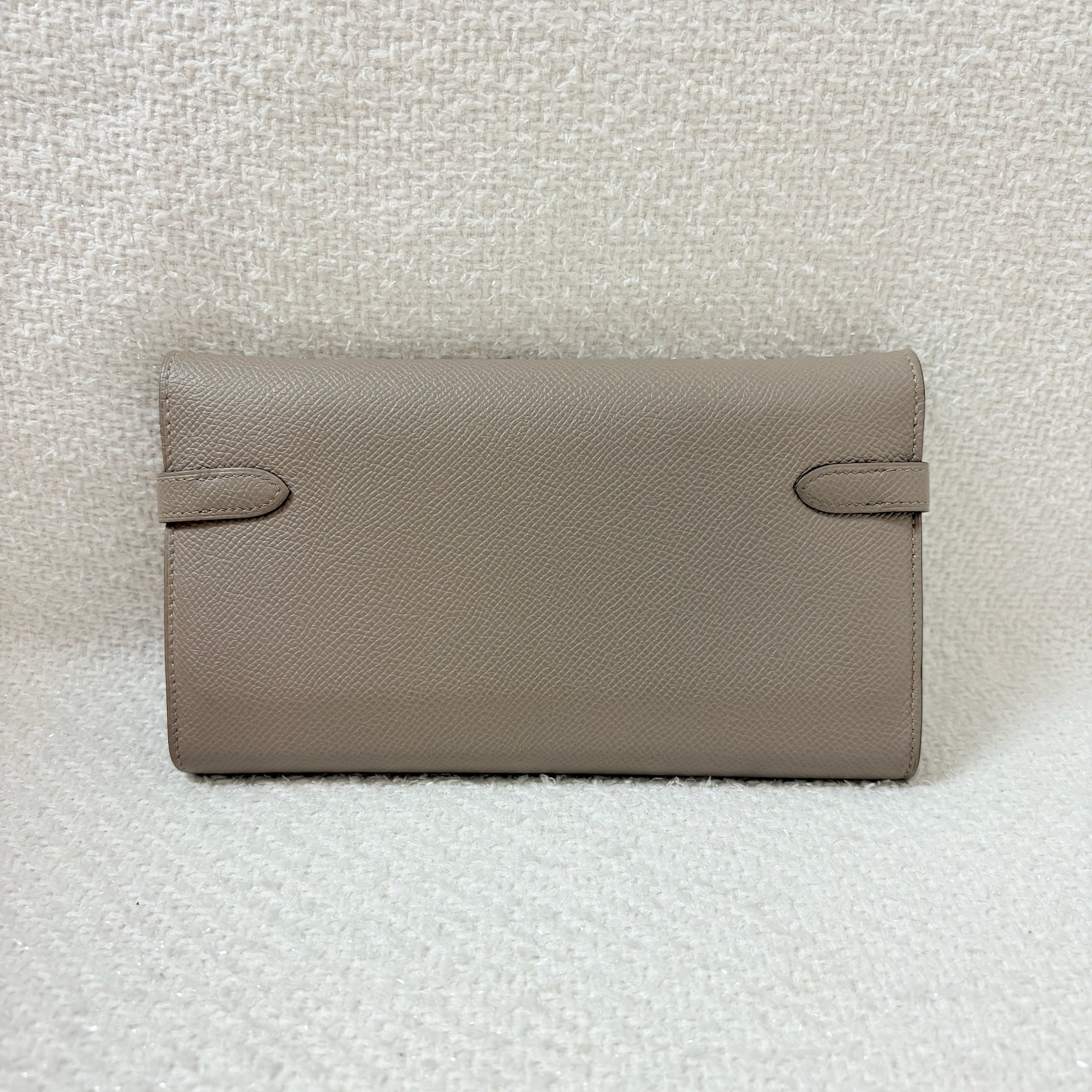 Hermes Kelly Wallet - Etain / Ghw