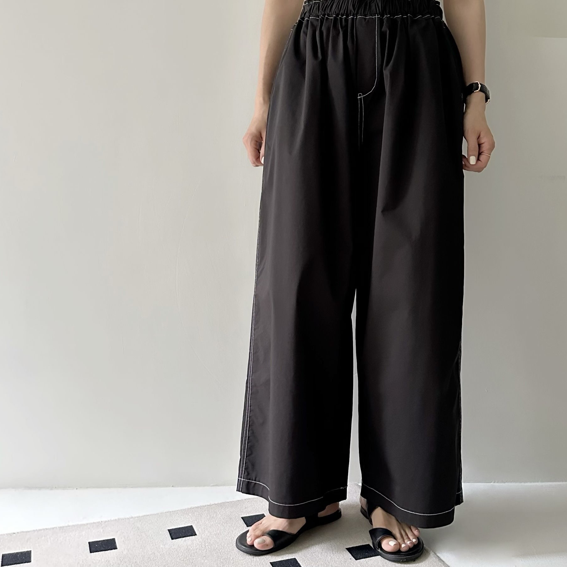 【BONNIE】全橡筋腰車線速乾闊褲