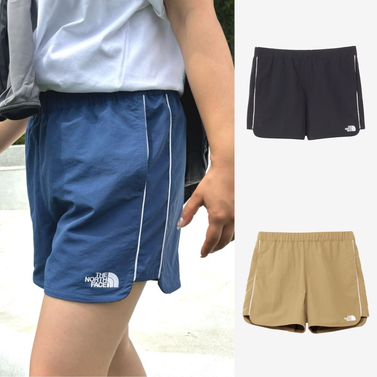 預購┃日本 女款 THE NORTH FACE Piping Water Short 滾邊 水陸兩用 短褲