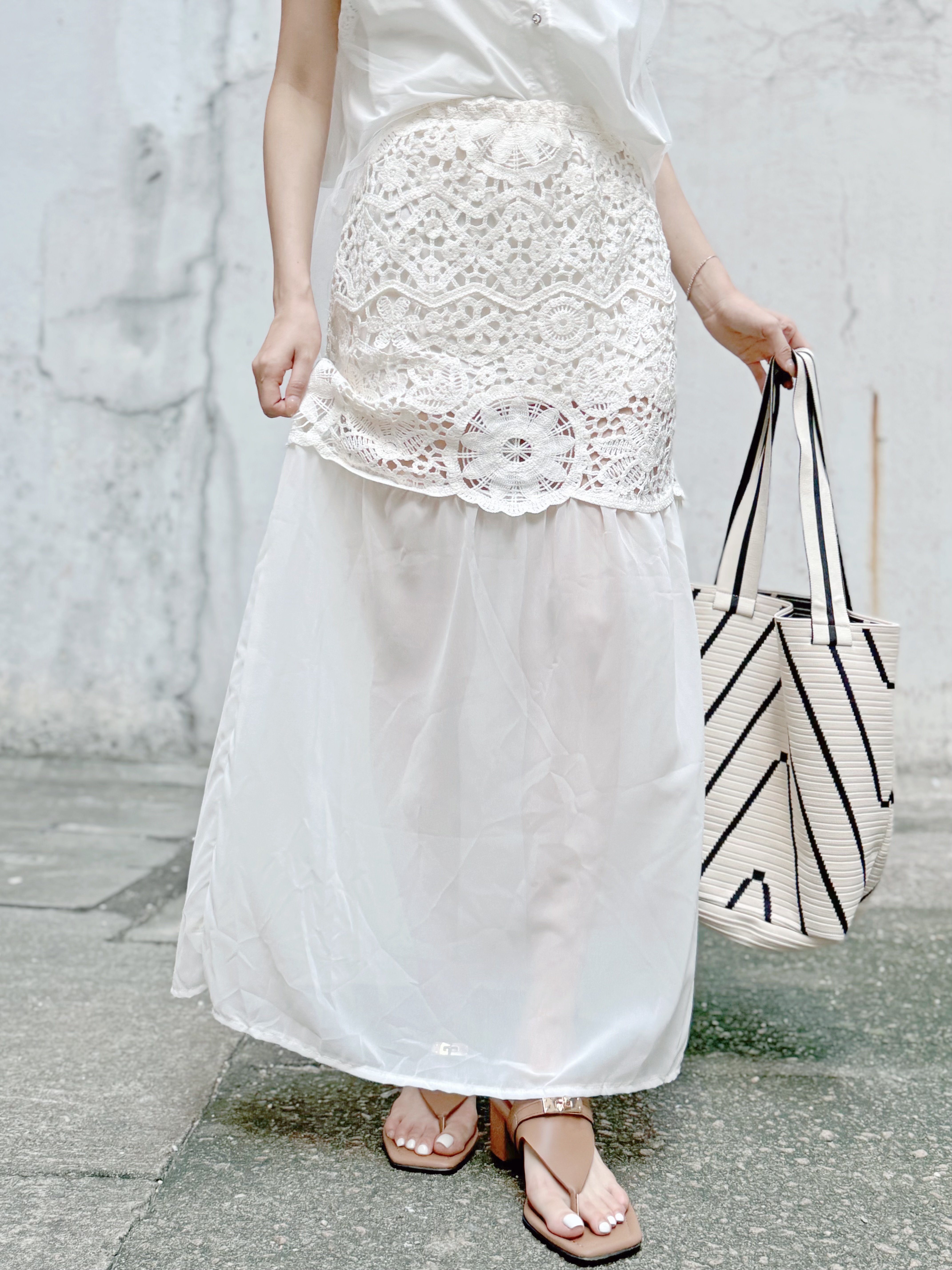 SK#7539🤍希臘編織光影裙