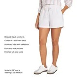 [S] GAP WHITE WOMEN'S LINEN SHORT, GP007935-WHITE (SZZ620)