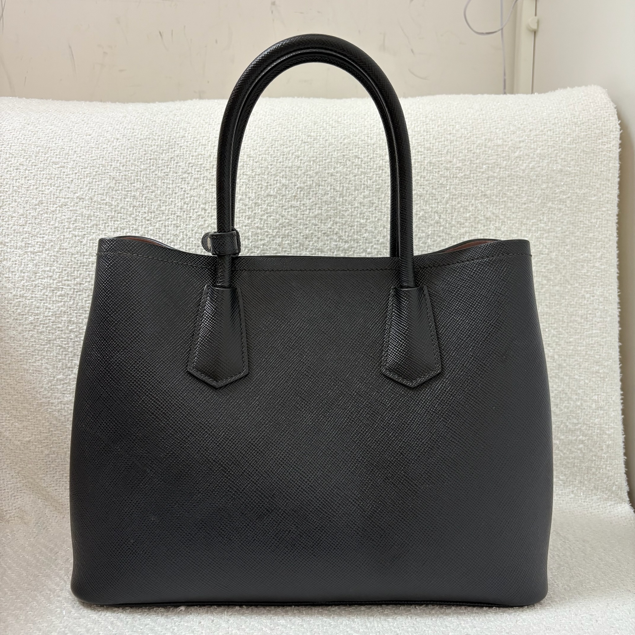 Prada Double Tote Bag - Black / Ghw