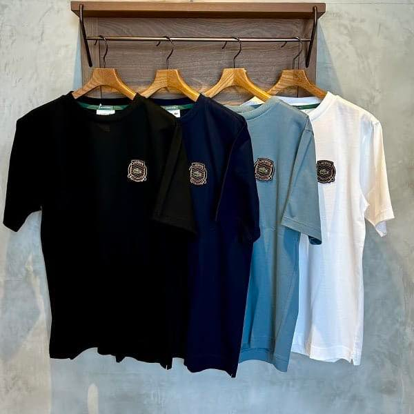 日本  LACOSTE × BEAMS 金線徽章 鹿子織T恤