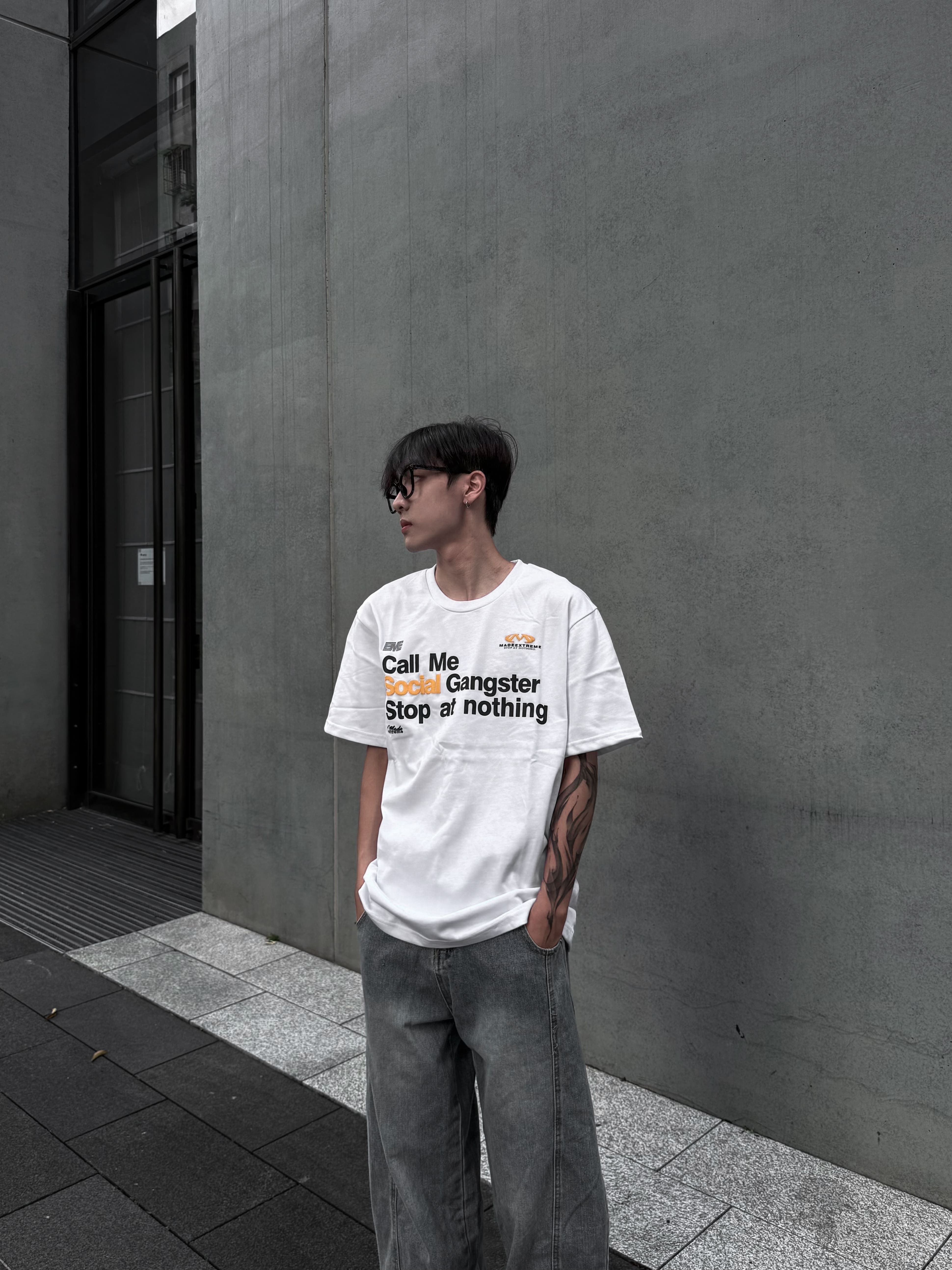 (現貨) 質感重磅字母印花短袖