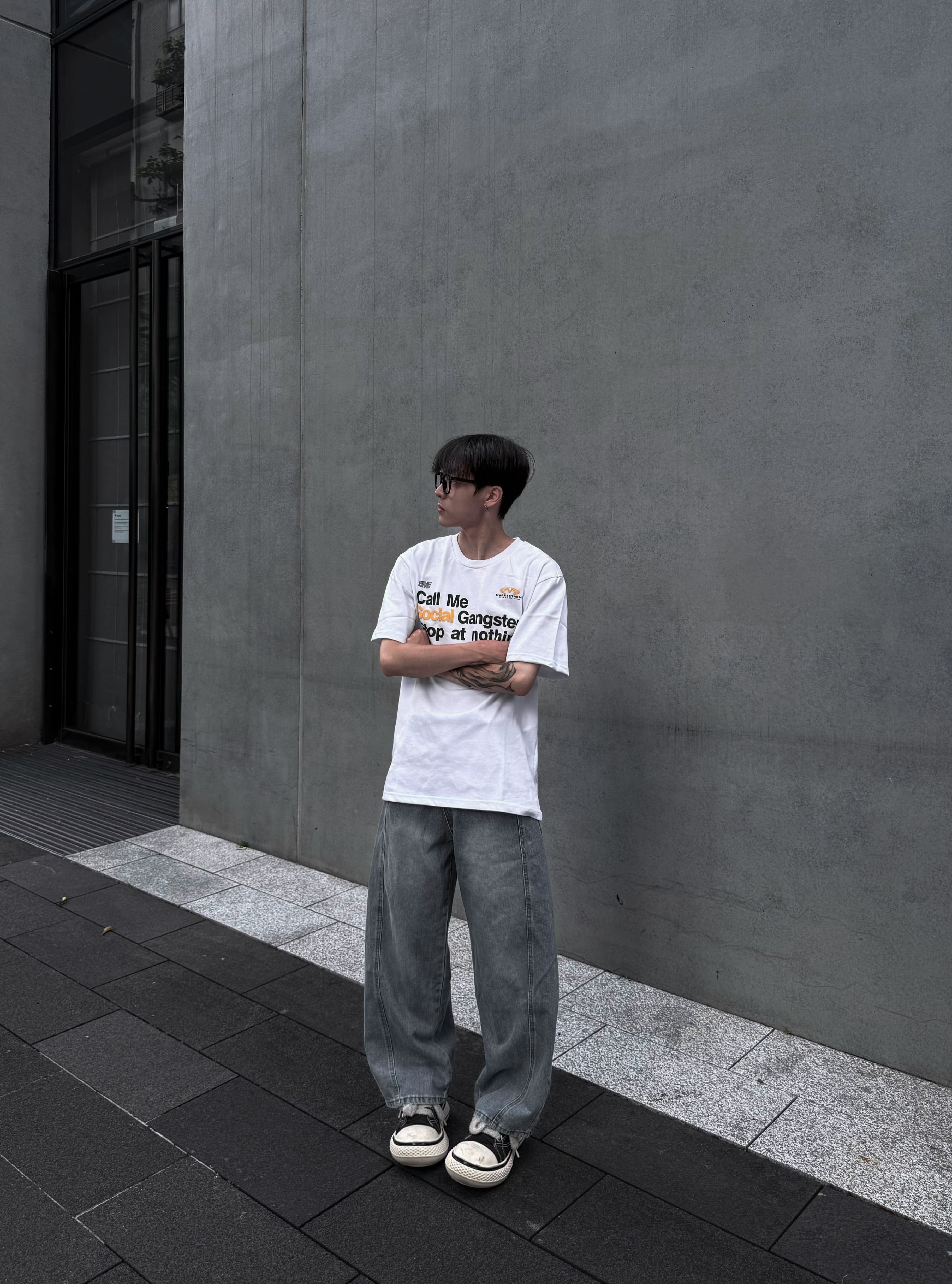 (現貨) 質感重磅字母印花短袖