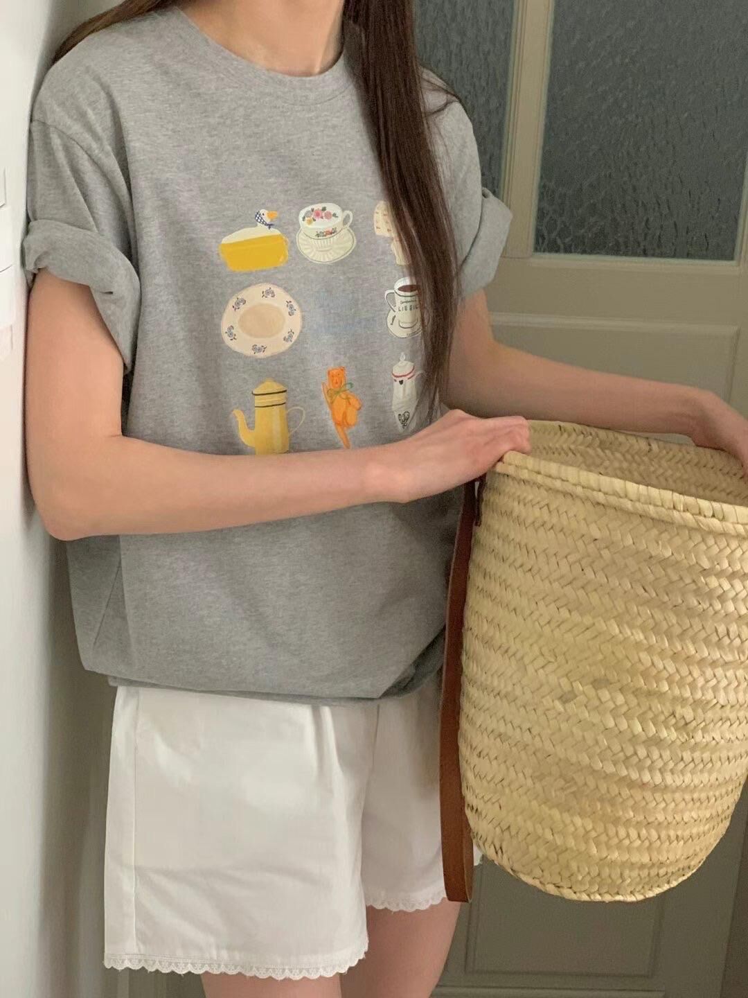 Afternoon tea with holiday tee