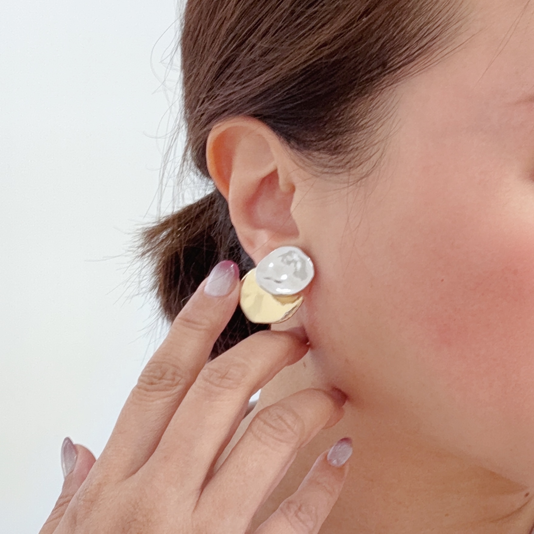 Irregular Double Layer Earrings