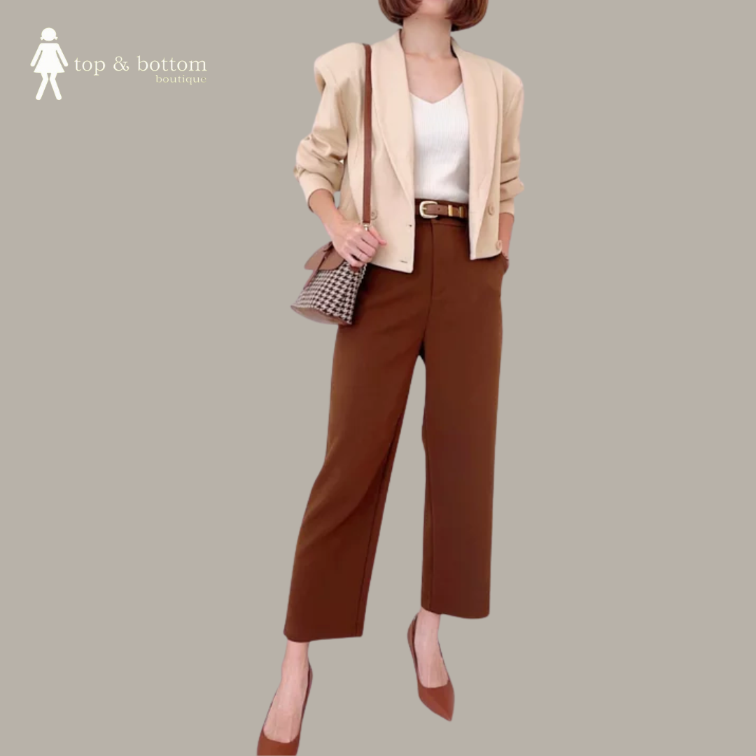 2 BUTTON SOLID TROUSER