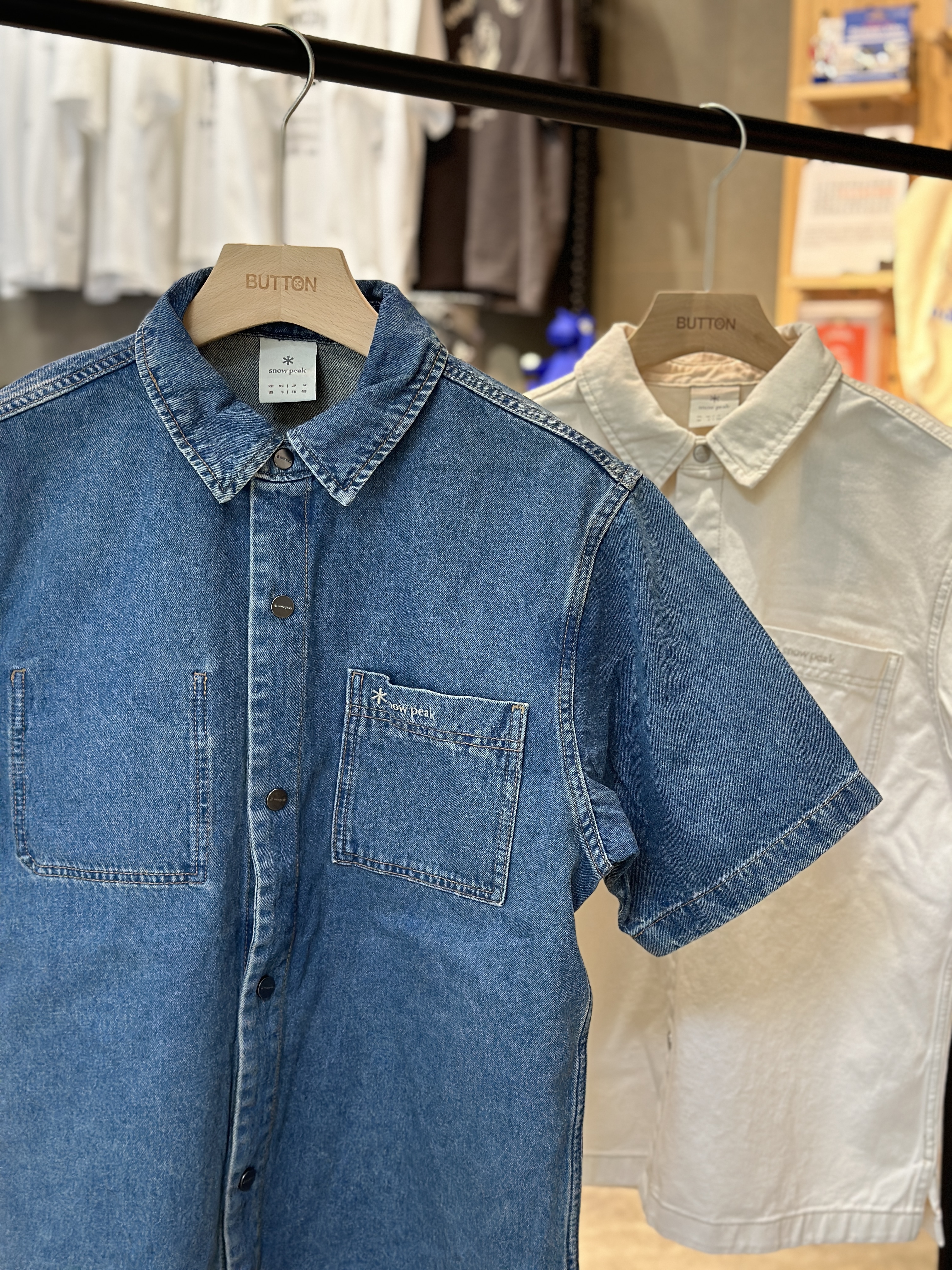 【現貨】snow peak Denim Short Sleeve Shirts 胸前口袋 牛仔 短袖外套 S25ZMFSH76