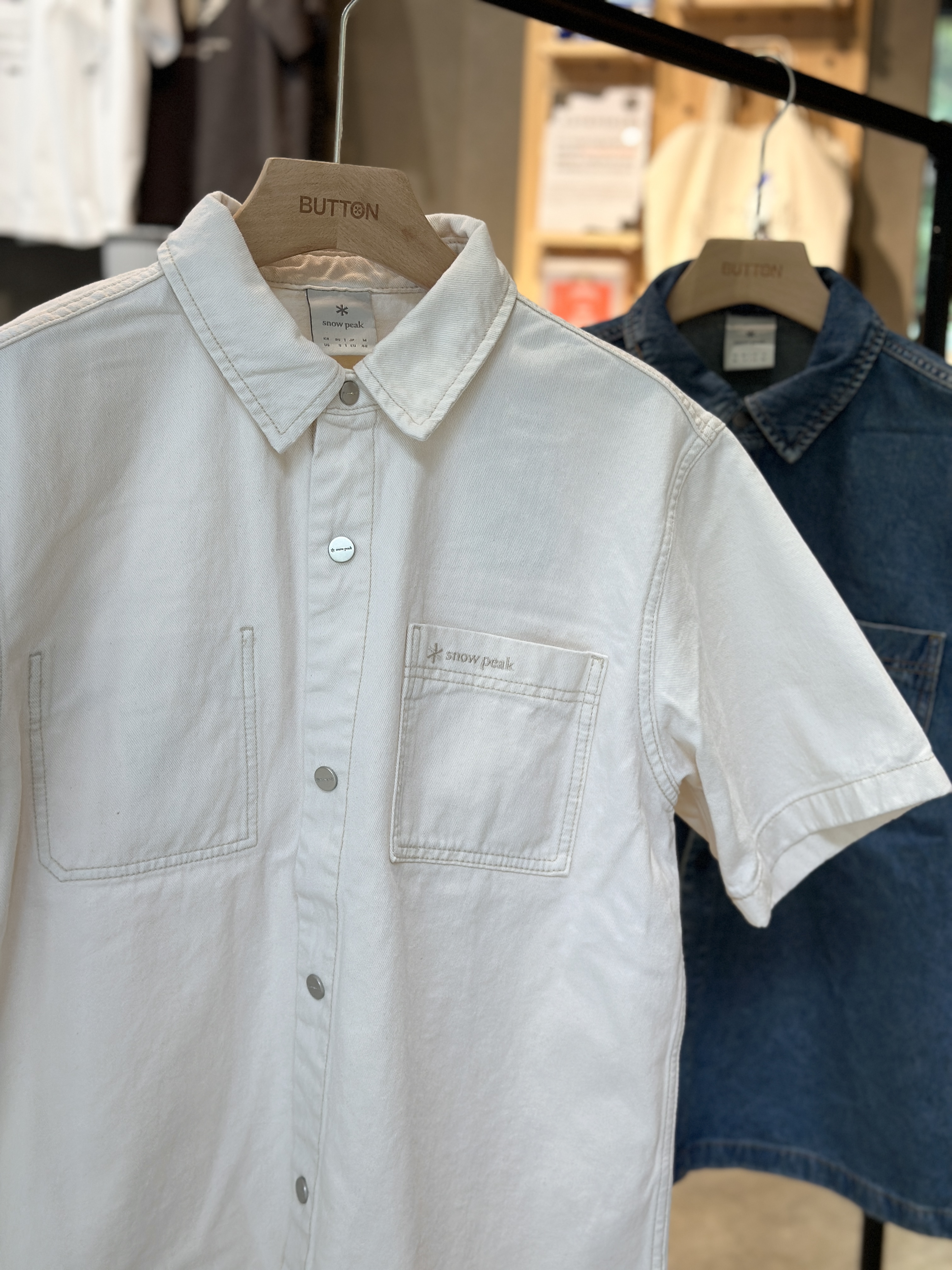 【現貨】snow peak Denim Short Sleeve Shirts 胸前口袋 牛仔 短袖外套 S25ZMFSH76