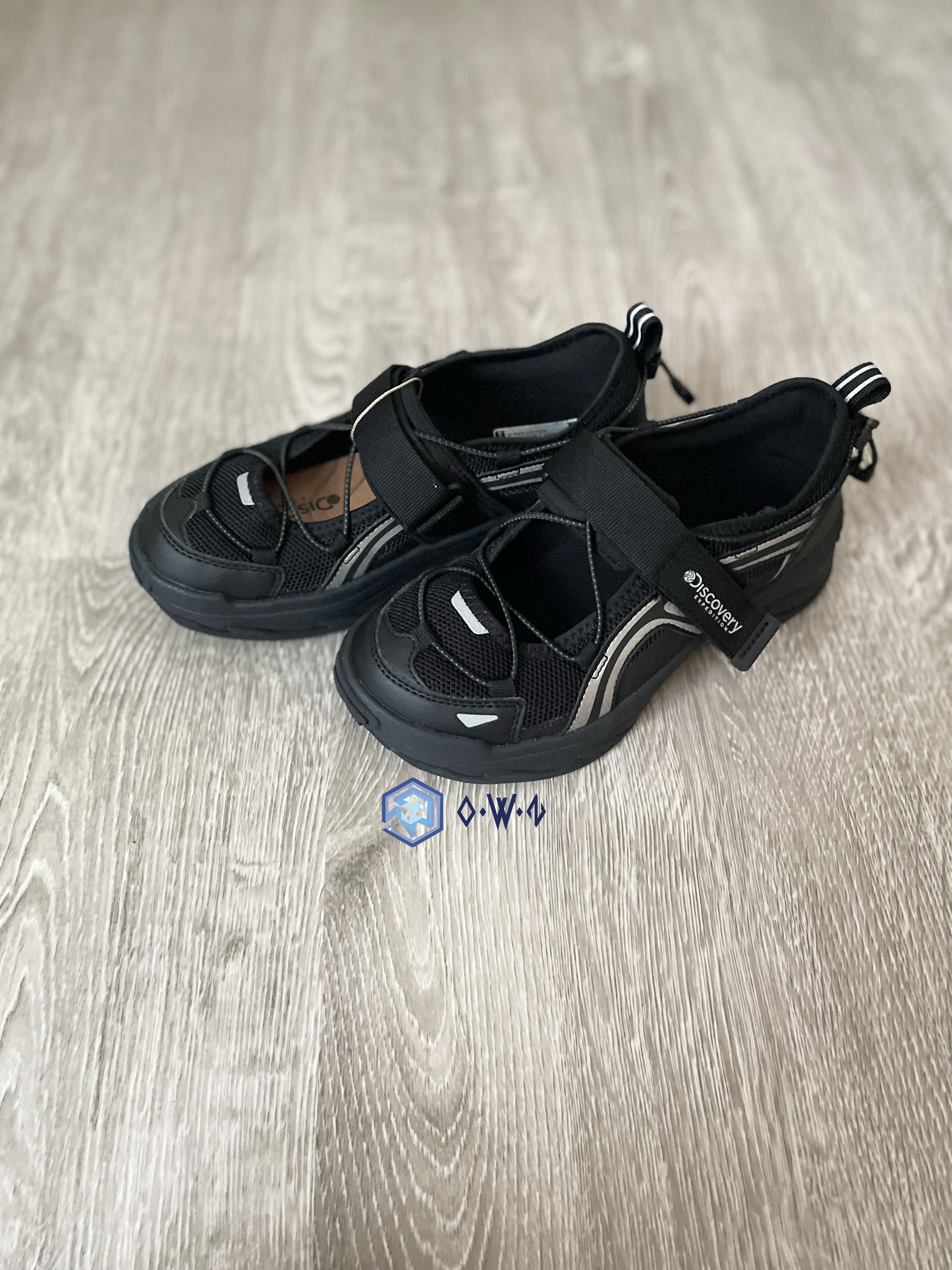 【OWN】Discovery EXPEDITION 瑪麗珍鞋 休閒 運動 涼拖鞋 Wave Jane 高允貞同款 女生 黑色