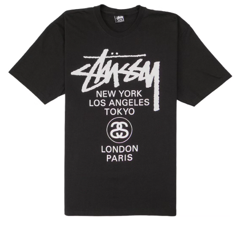 stussy世界巡迴短t