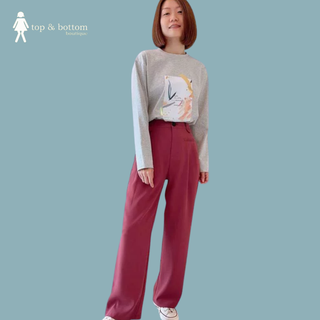 HIGH WAISTED SOLID LONG TROUSER