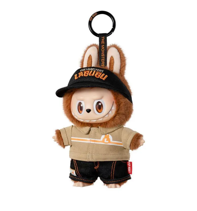 POP MART LABUBU THE MONSTERS 怪味便利商店系列 店員 搪膠毛絨吊卡