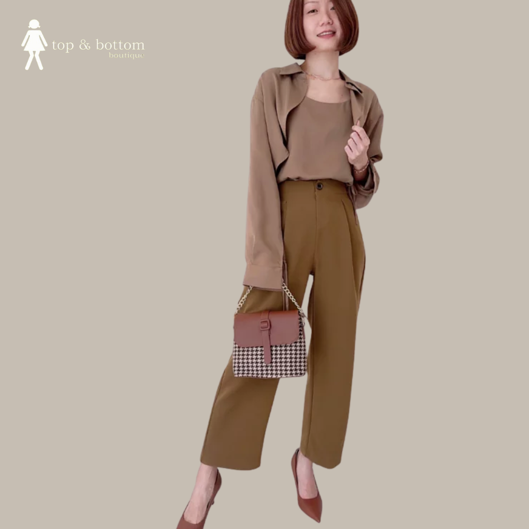 HIGH WAISTED SOLID TROUSER