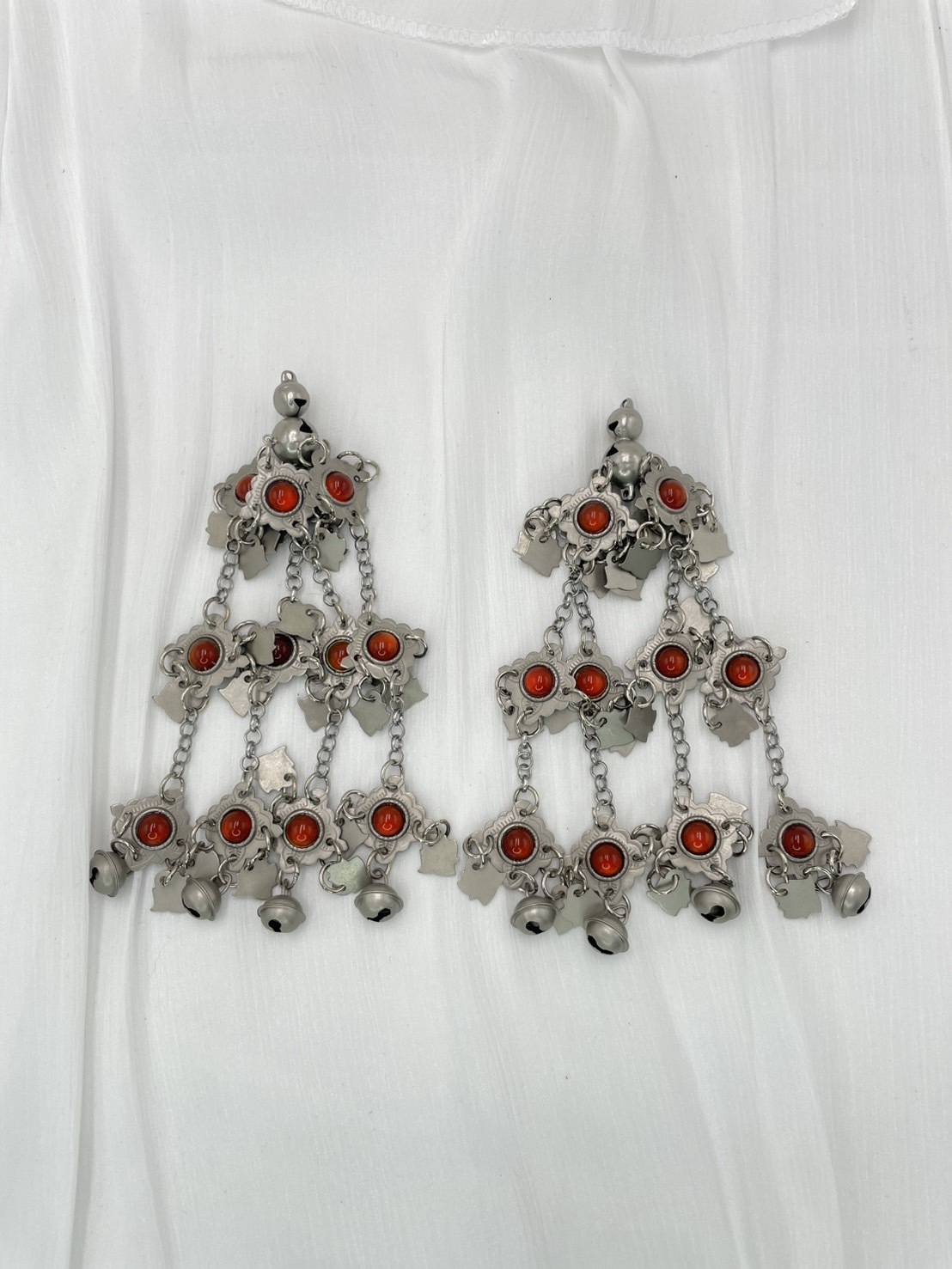 J3-無焊接雲朵紅瑪瑙鈴鐺步搖15cm