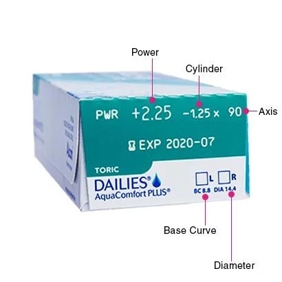 [散光] Alcon Dailies AquaComfort Plus Toric｜日拋透明隱形眼鏡｜每盒30片