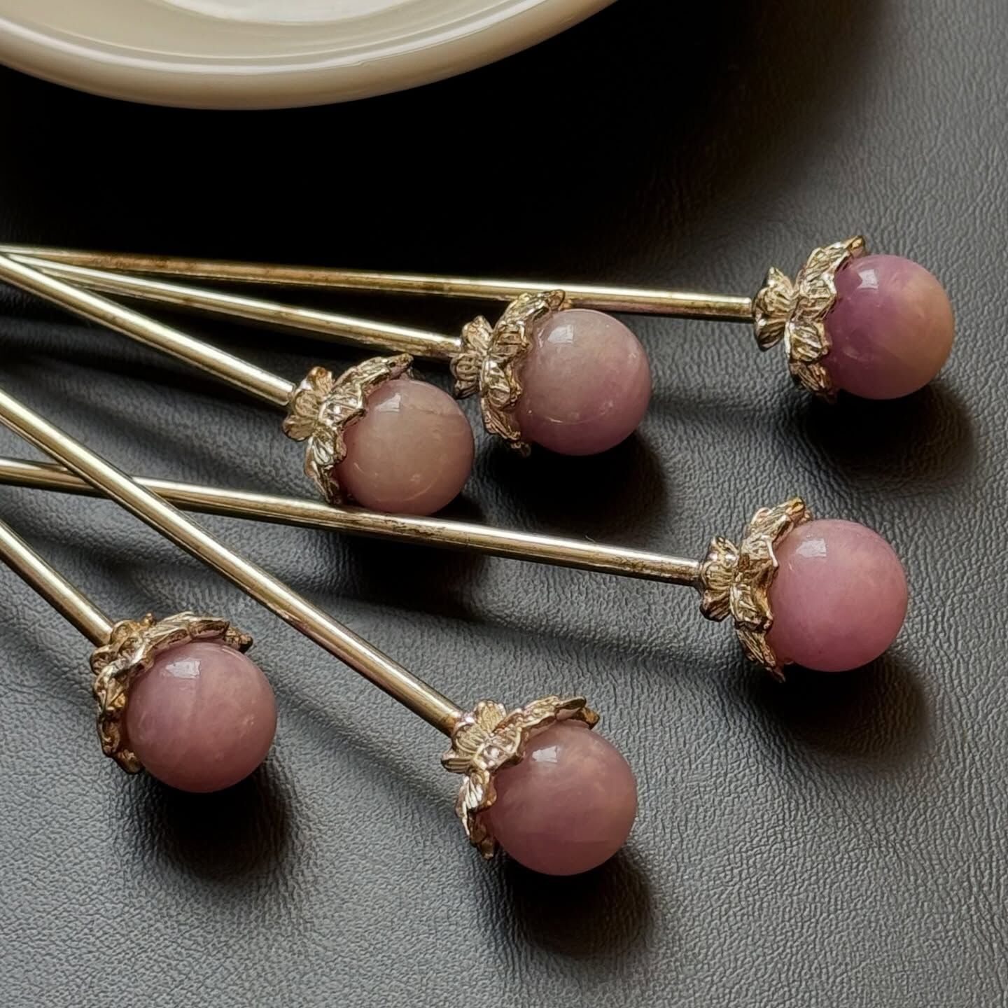 [原石] 紫鋰輝 水晶髮簪