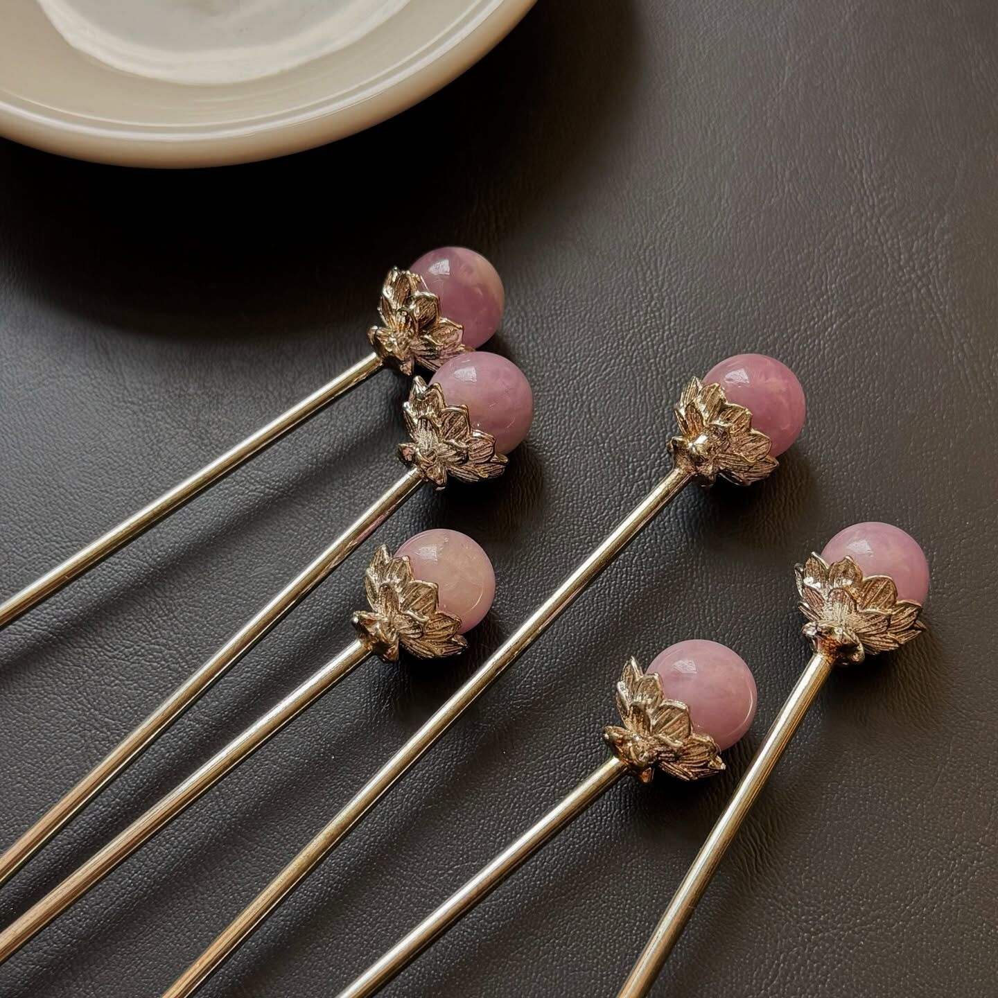 [原石] 紫鋰輝 水晶髮簪