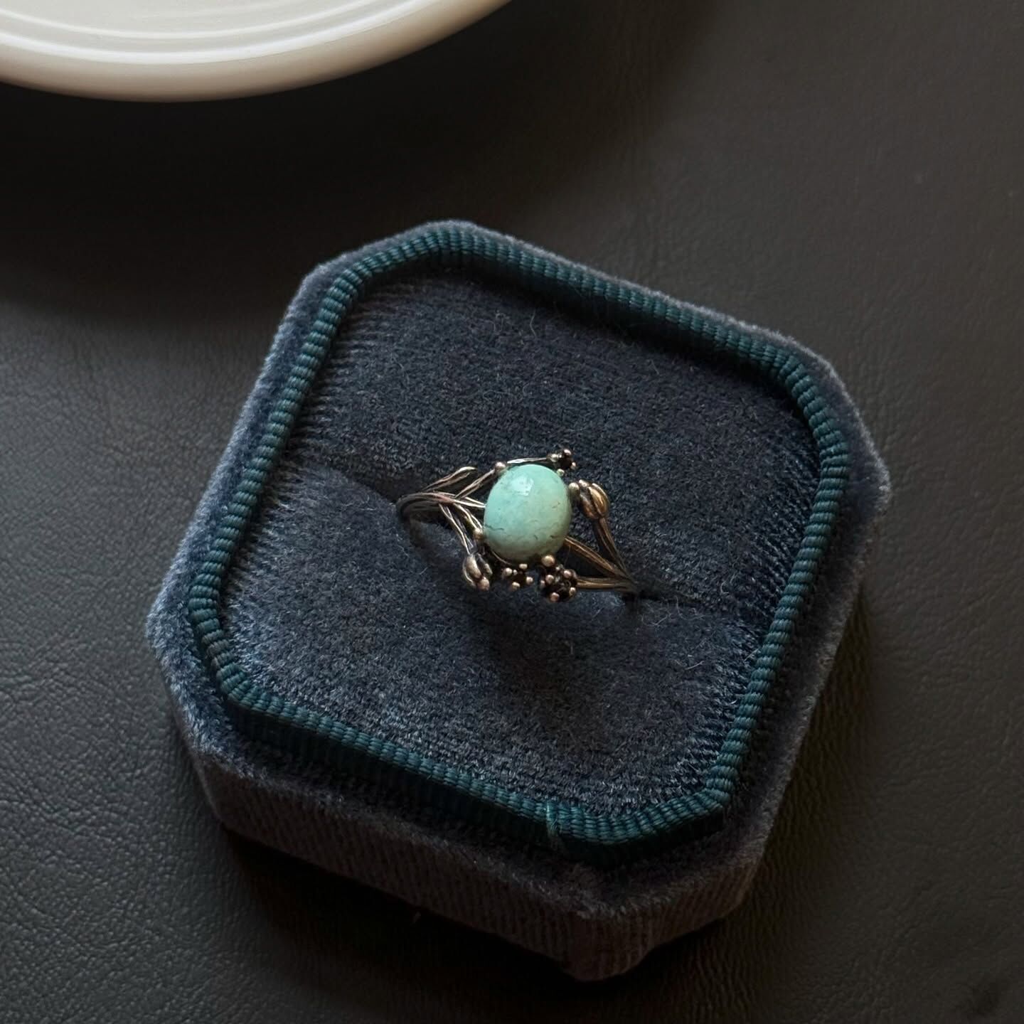 [原石] 湖北綠松石 925銀戒指 附戒盒