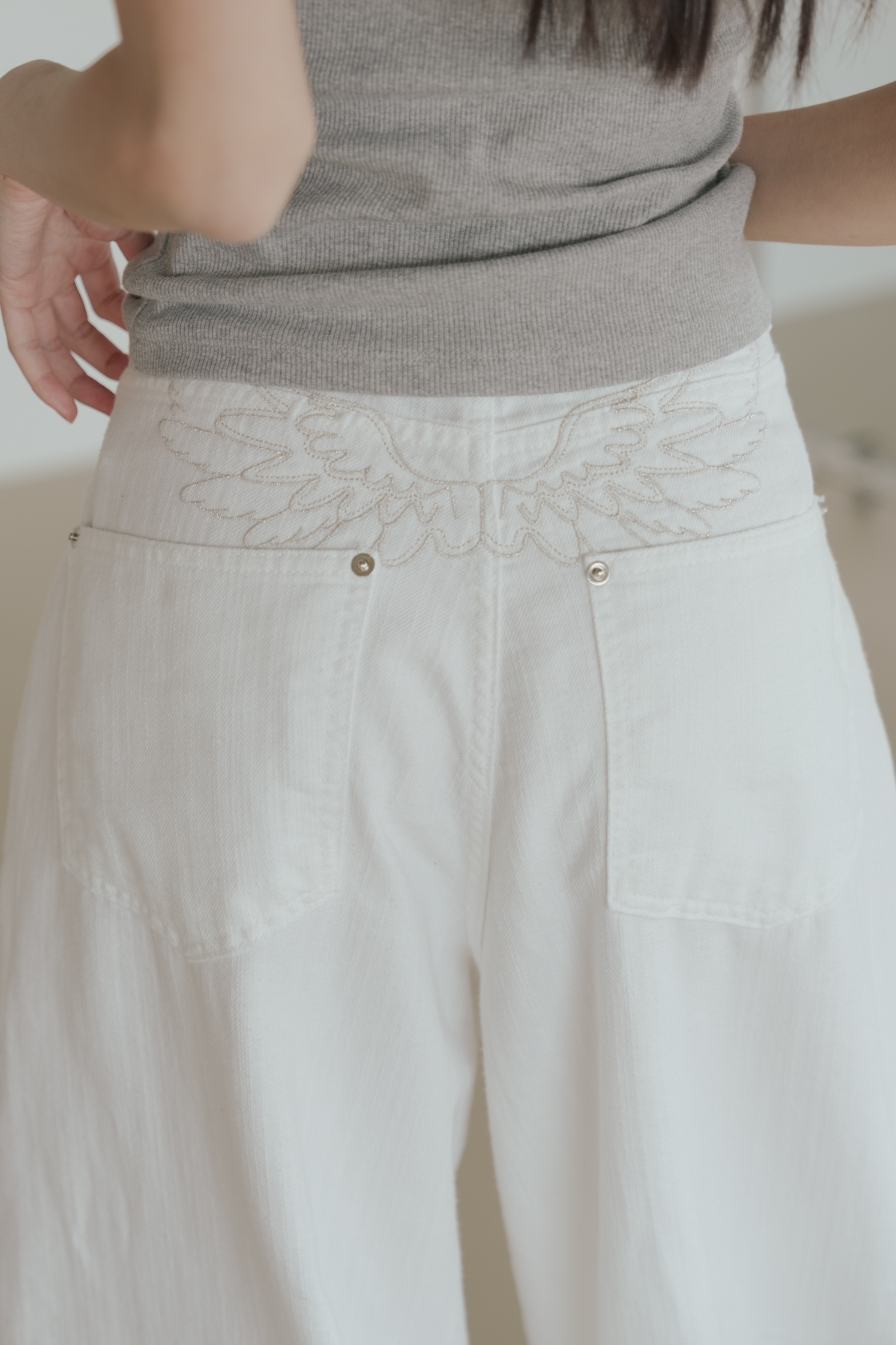 Flying Needle Wide Pants #長褲　（Ｓ售完不補）