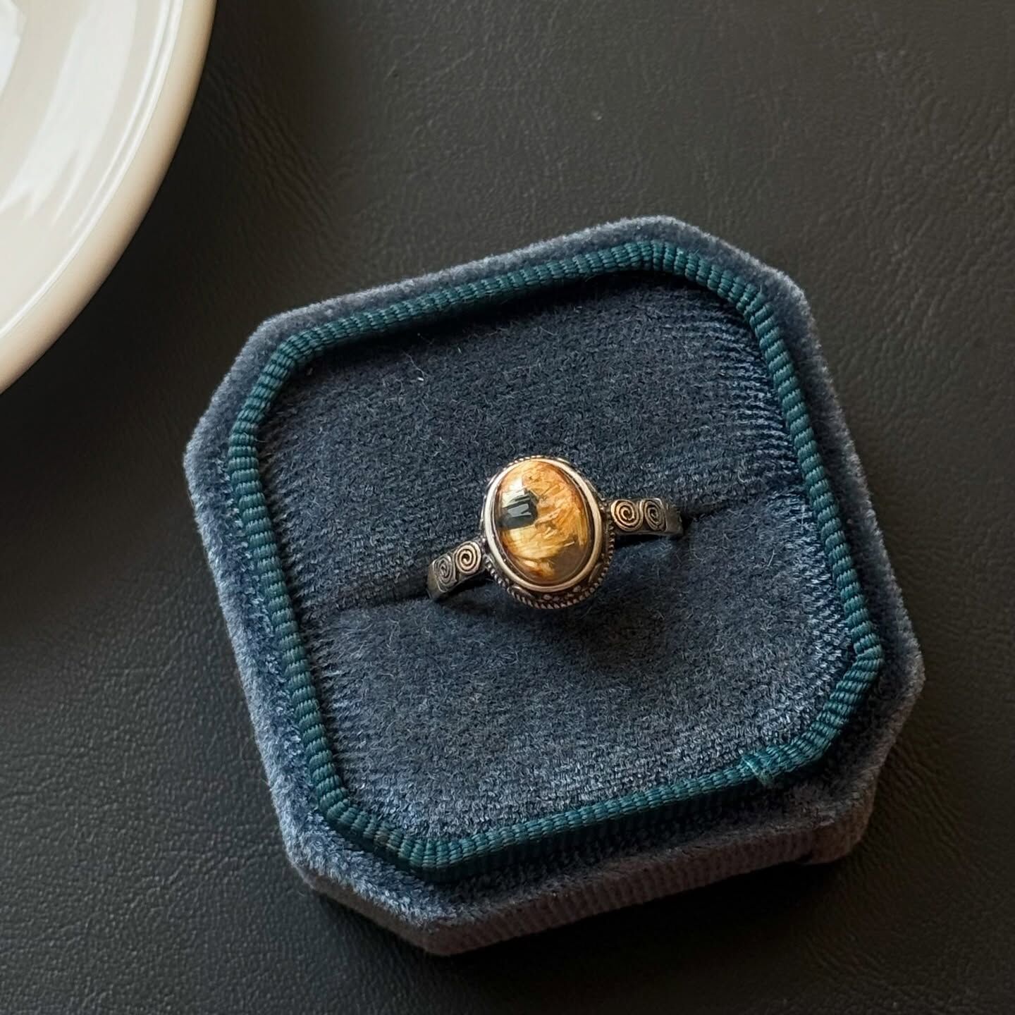 [原石] 鈦晶 版鈦晶 925銀戒指 附戒盒