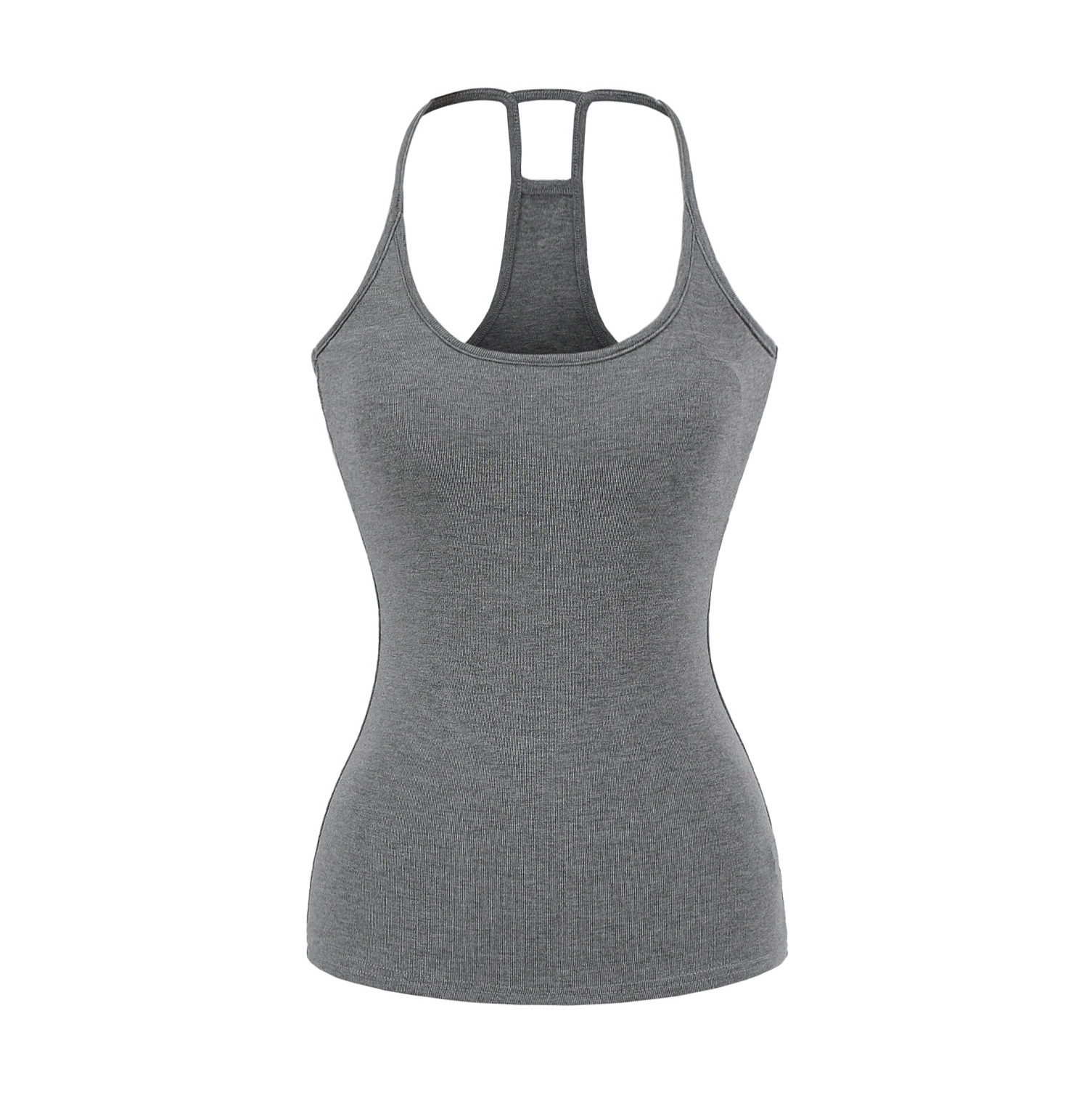 性感工字背 帶胸墊棉質上衣(多色)