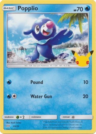 Popplio - 23/25 - 25th Anniversary Non-Holo Promo
