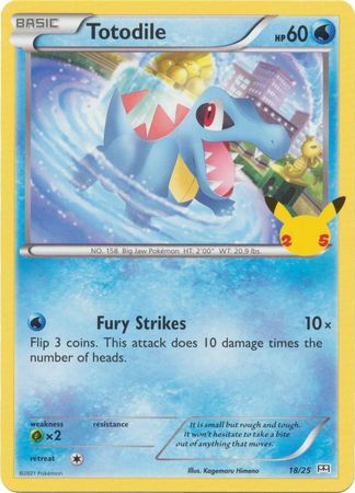 Totodile - 18/25 - 25th Anniversary Non-Holo Promo