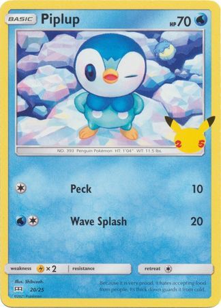 Piplup - 20/25 - 25th Anniversary Non-Holo Promo