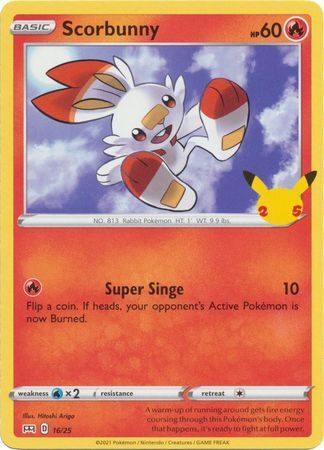 Scorbunny - 16/25 - 25th Anniversary Non-Holo Promo