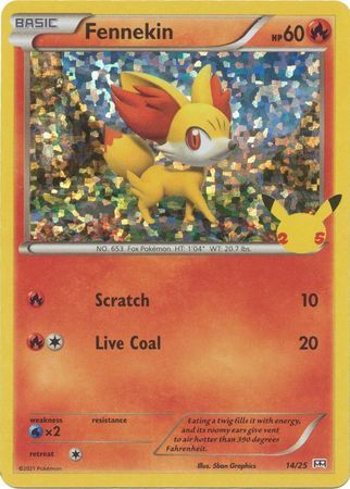 Fennekin - 14/25 - 25th Anniversary Holo Promo