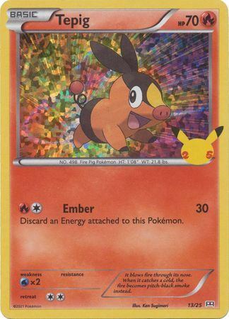 Tepig - 13/25 - 25th Anniversary Holo Promo