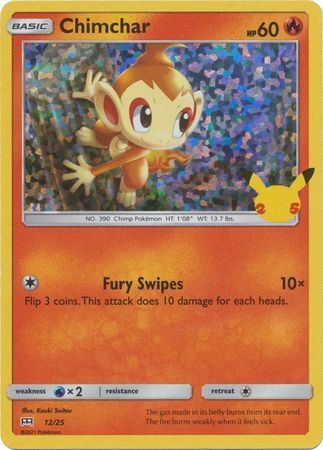 Chimchar - 12/25 - 25th Anniversary Holo Promo