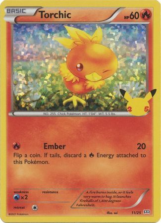 Torchic - 11/25 - 25th Anniversary Holo Promo