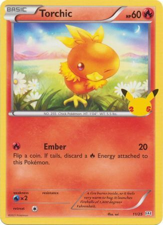 Torchic - 11/25 - 25th Anniversary Non-Holo Promo